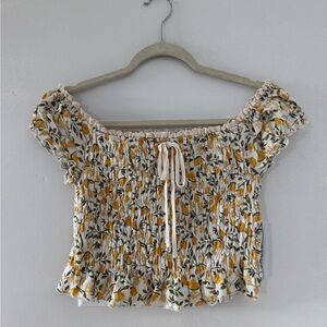 Floral Smocked Off-Shoulder Top